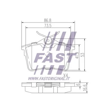 Kit di pastiglie freno disco freno compatibile per Citroën Peugeot