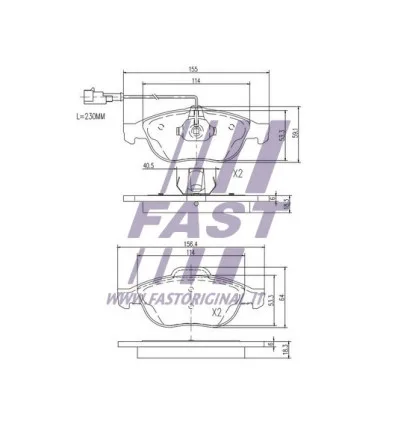 Kit di pastiglie freno disco compatibile per Alfa Romeo Lancia Fiat