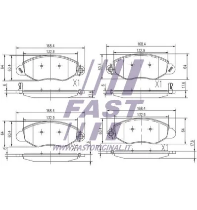 Brake pad kit for disc brake compatible with Ford