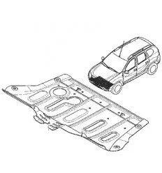 Cache de protection sous moteur pour Dacia Duster