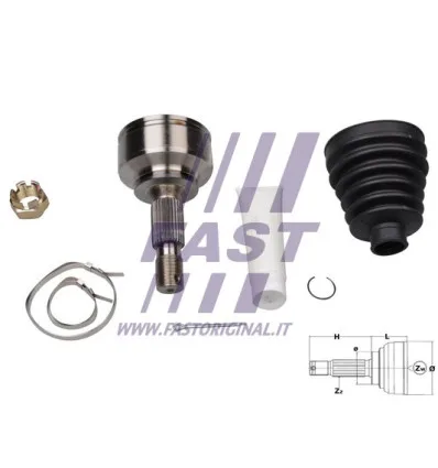 Kit di giunti albero di trasmissione compatibile con Peugeot Citroën