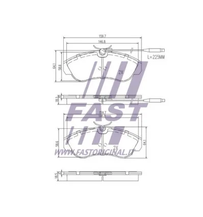 Kit de plaquettes de frein frein à disque compatible pour Peugeot Fiat Citroën