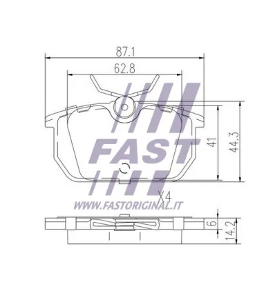 Kit de plaquettes de frein frein à disque compatible pour Alfa Romeo Audi Lancia Fiat
