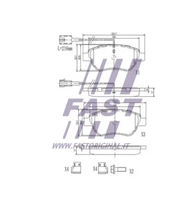 Kit de plaquettes de frein frein à disque compatible pour Fiat Alfa Romeo Lancia Chrysler