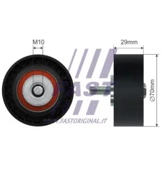 Poulie renvoi/transmission courroie trapézoïdale à nervures compatible pour Fiat Iveco