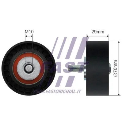 Pulley return/timing belt ribbed trapezoidal compatible with Fiat Iveco