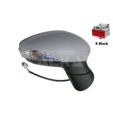 Rétroviseur extérieur droit complet Alkar 6140362 pour Ford Fiesta