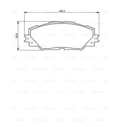 Jeu plaquettes de frein avant Bosch 0 986 494 174 pour Auris Mirai Prius Rav4