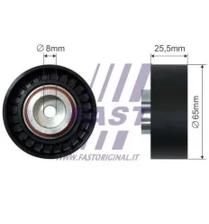 Poulie renvoi/transmission courroie trapézoïdale à nervures compatible pour Ford jaguar Peugeot Citroën Fiat