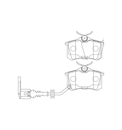 Jeu plaquettes de frein arrière Champion 573112CH pour Seat Skoda Volkswage
