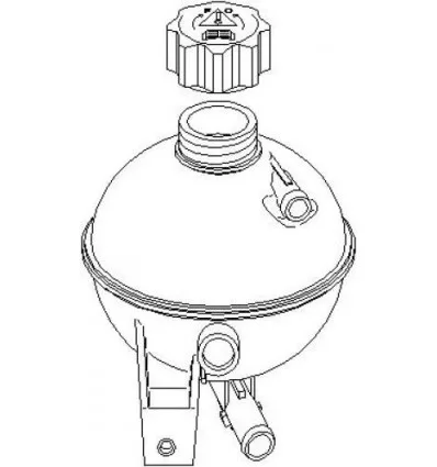 Bocal vase d'expansion pour Peugeot 307 avec bouchon