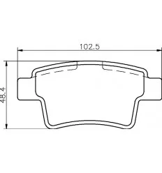 Brake pads Rear Citroen C4