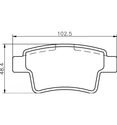 Brake pads Rear Citroen C4