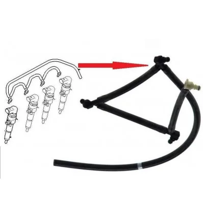 Tuyaux de retour carburant pour Citroën C3 C4 C5 Picasso Peugeot 206 207 307 407 508 Partner 1.6 Hdi Ford 1.6 TdCi