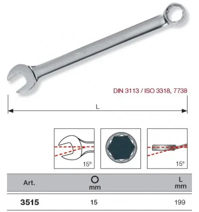 Wrench 15 flat polished 3515 Kraftwerk