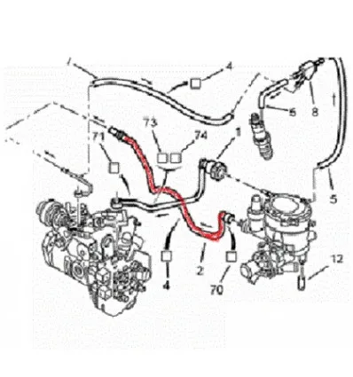 Tuyaux de filtre à gasoil pour Citroën Berlingo Expert C15 Peugeot 206 306 Partner Jumpy Scudo 1.9 D DW8