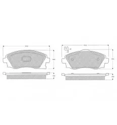 4 Plaquettes de frein avant pour Opel Corsa C Combo C Meriva A Tigra A