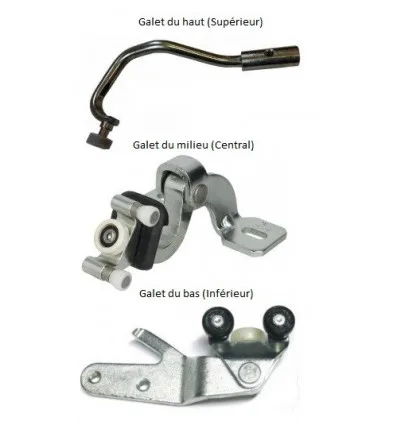 Kit 3 rollers guide rollers right sliding side door Citroen Jumper Peugeot Boxer Fiat Ducato