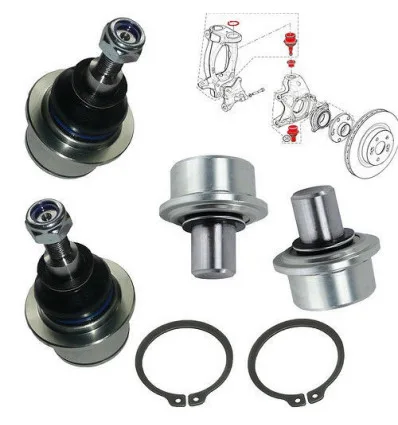 Kit 4 Rotules, pivots de suspension Renault Clio 3 RS Megane 3 RS