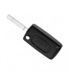 Coque de cle pour Citroën C3 Peugeot 307 (2 Boutons avec Emplacement de pile)