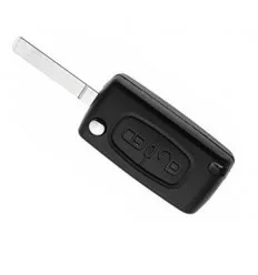 Coque de cle pour Citroën C3 Peugeot 307 (2 Boutons - Sans emplacement de pile)