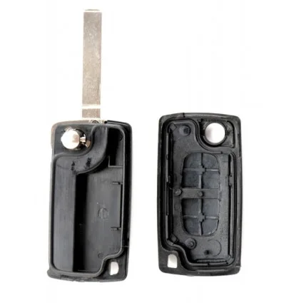 Coque de cle pour Citroën C3 Peugeot 307 (2 Boutons - Sans emplacement de pile)