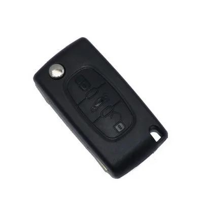 Coque de cle Citroen C4 Peugeot 207 307 407 (Bouton coffre + Emplacement de pile)