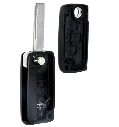 Coque de cle pour Citroën C8 Peugeot 1007 807 (4 Boutons avec Emplacement pile)