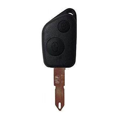Coque de cle pour Peugeot 106 306 406 (2 Boutons - Emplacement de pile - sans LED)