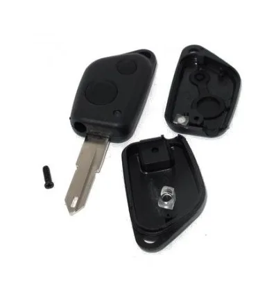 Coque de cle Peugeot 106 306 406 (2 Boutons - Emplacement de pile + LED)