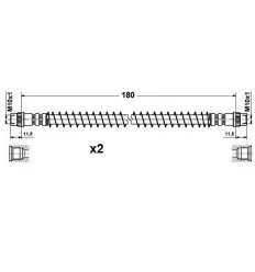 2 Flexibles de frein arrière pour Peugeot 405
