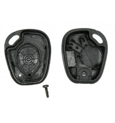 Coque de cle pour Renault Kangoo Mégane Scénic (1 Boutons avec Emplacement de pile avec LED avec Lame)