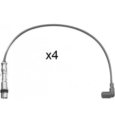 Jeu 4 cables d'allumage pour Seat Volkswagen