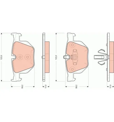 Brake pads for BMW SERIE 3